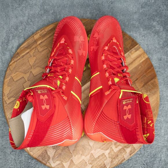 Under Armour Men's Cleats UA Highlight MC Red Football 3023716-600 Size 12 - Picture 5 of 7